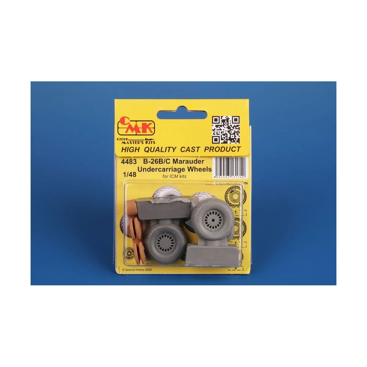 B-26B/C Marauder Undercarriage Wheels / for ICM kit, 1/48 - CMK 129...