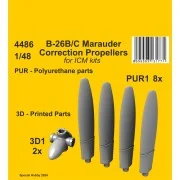 B-26B/C Marauder Correction Propellers / for ICM kit, 1/48 - CMK 12... B-26B/C Marauder Correction Propellers / for ICM kit, 1/48 - CMK 12...