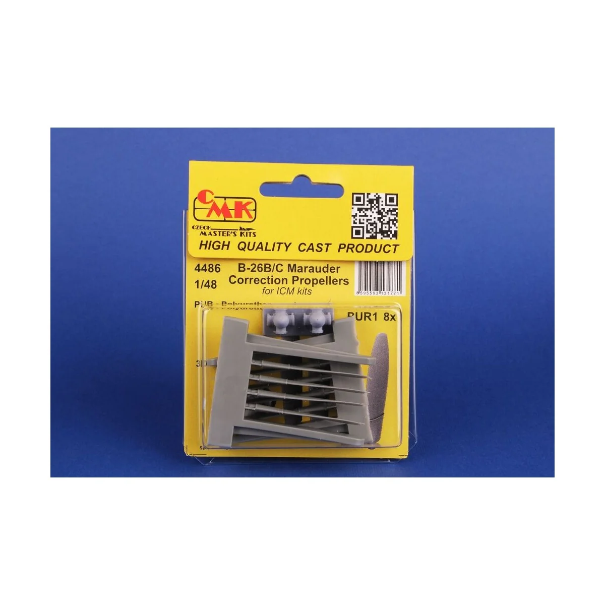 B-26B/C Marauder Correction Propellers / for ICM kit, 1/48 - CMK 12... B-26B/C Marauder Correction Propellers / for ICM kit, 1/48 - CMK 12...