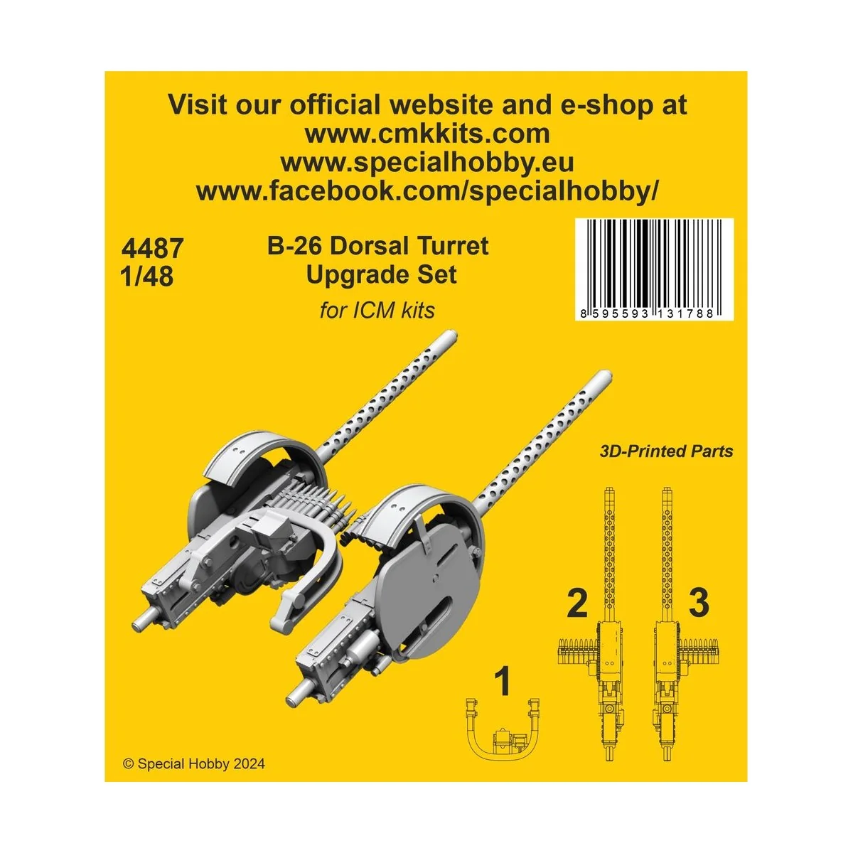 B-26 Dorsal Turret Upgrade Set / for ICM kit - CMK 129-4487