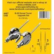 B-26 Dorsal Turret Upgrade Set / for ICM kit, 1/48 - CMK 129-4487