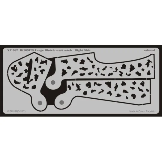 Bf109F/G Schablone große Flecken - Eduard Accessories XF562 Bf109F/G Schablone große Flecken - Eduard Accessories XF562