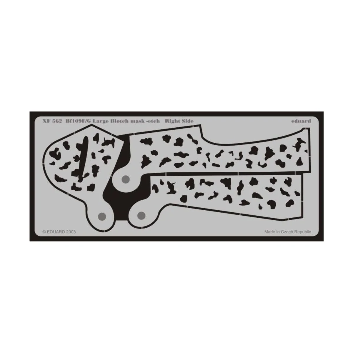 Bf109F/G Schablone große Flecken - Eduard Accessories XF562 Bf109F/G Schablone große Flecken - Eduard Accessories XF562