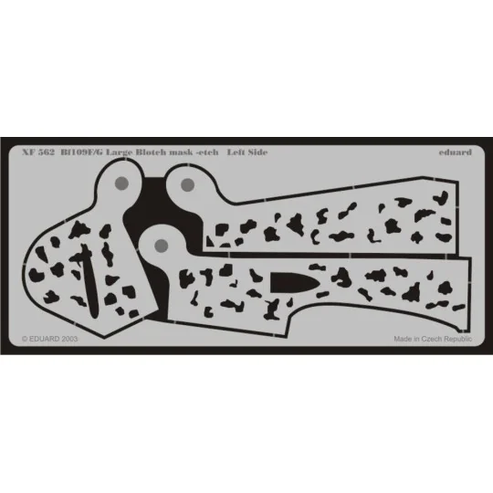 Bf109F/G Schablone große Flecken - Eduard Accessories XF562 Bf109F/G Schablone große Flecken - Eduard Accessories XF562