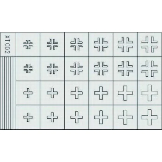 Deutsche Kreuze spät, 1/35 - Eduard Accessories XT002