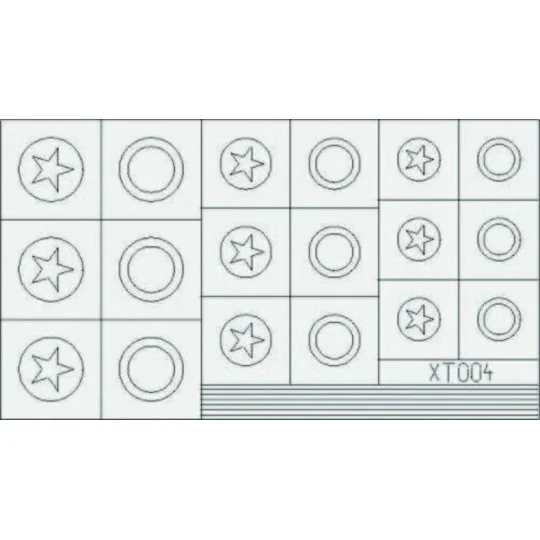 US Stars medium, 1/35 - Eduard Accessories XT004