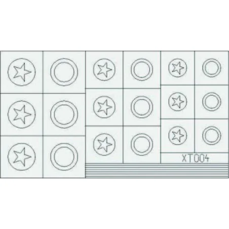 US Stars medium, 1/35 - Eduard Accessories XT004
