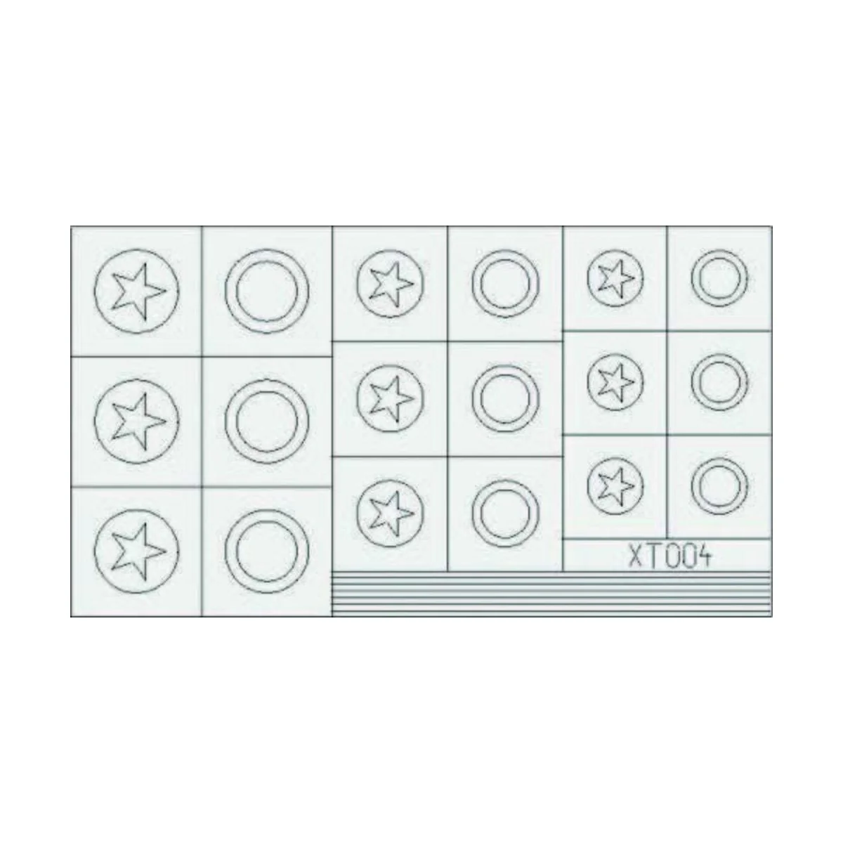 US Stars medium, 1/35 - Eduard Accessories XT004