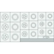 US Stars medium - Eduard Accessories XT004