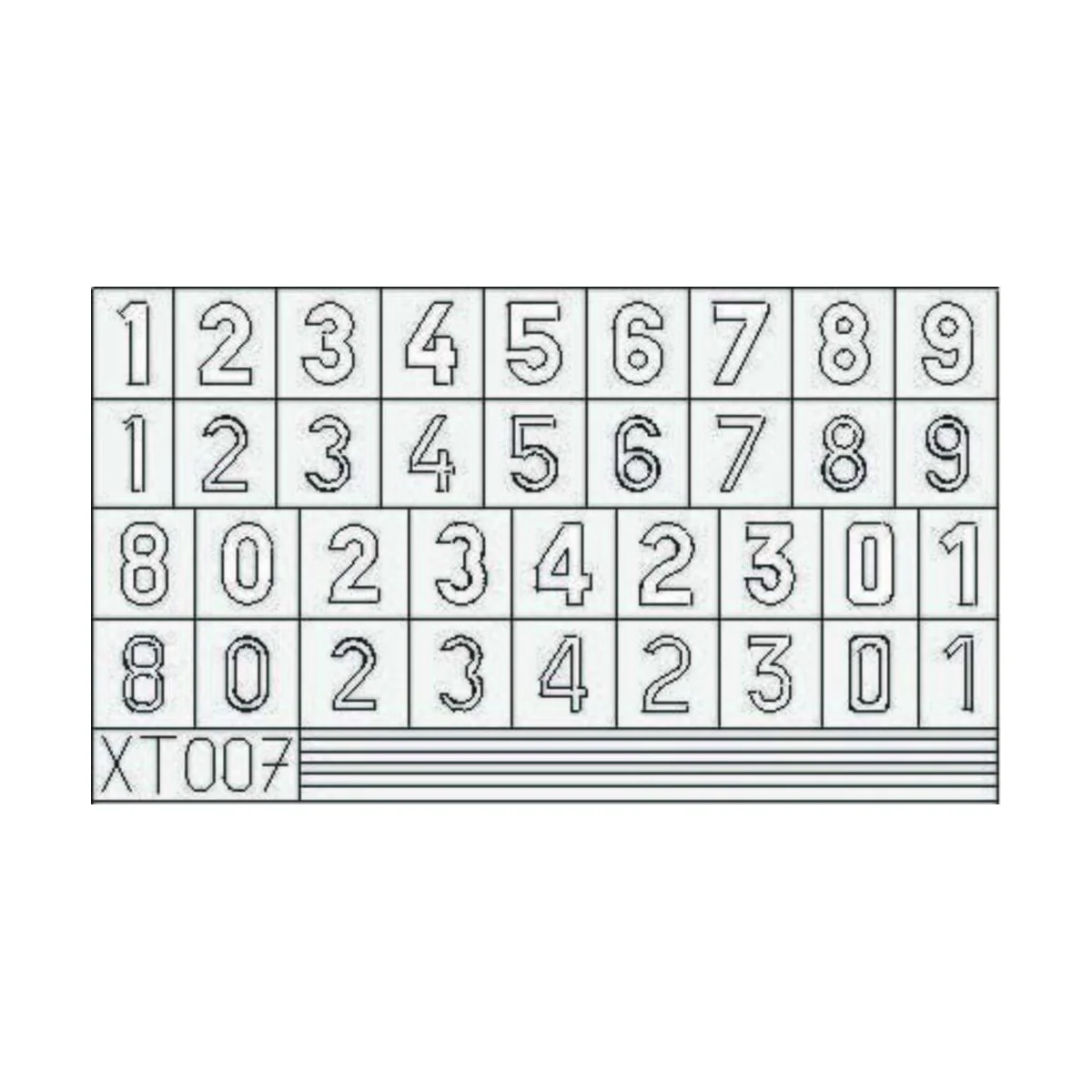 German Number small, 1/35 - Eduard Accessories XT007