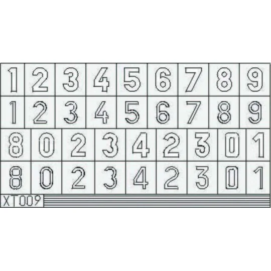 German Numbers Large - Eduard Accessories XT009