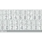 German Numbers Large, 1/35 - Eduard Accessories XT009