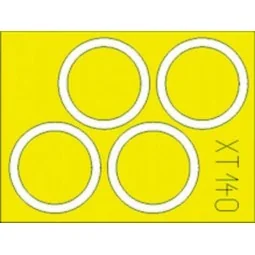 Flak 38 30mm wheel masks Für Dragon-Bausatz 6353 - Eduard Accessori...