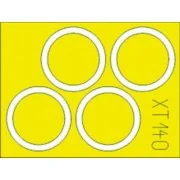 Flak 38 30mm wheel masks Für Dragon-Bausatz 6353, 1/35 - Eduard Acc...