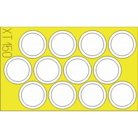 M7 Priest wheel masks für Academy Bausatz - Eduard Accessories XT150