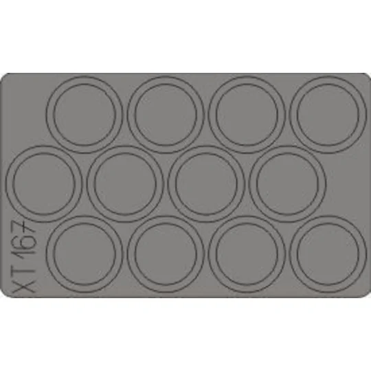 M-7 Mid production wheels masks (DRA) - Eduard Accessories XT167
