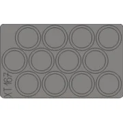 M-7 Mid production wheels masks (DRA), 1/35 - Eduard Accessories XT167