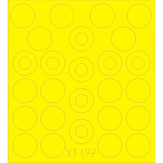 M-109A wheel masks 1/35 for Kinetic, 1/35 - Eduard Accessories XT197