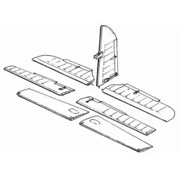 Me-410B Steuerflächen, 1/48 - CMK 129-4006