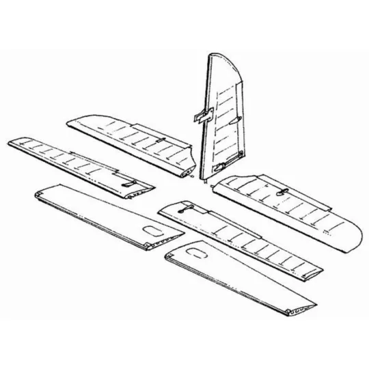 Me-410B Steuerflächen, 1/48 - CMK 129-4006