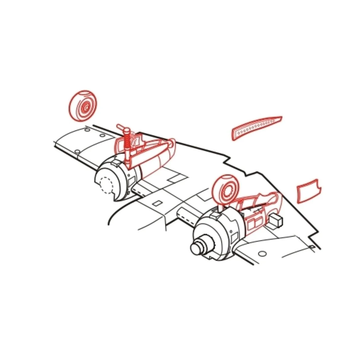 Henschel Hs 129B Fahrwerkset - CMK 129-4094