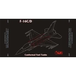 F-16C/D Conformal Fuel Tanks für Hasegawa-Bausatz - CMK 129-4187