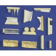 JAS-39D Gripen untercarriage für Italeri Bausatz, 1/48 - CMK 129-4196 JAS-39D Gripen untercarriage für Italeri Bausatz, 1/48 - CMK 129-4196