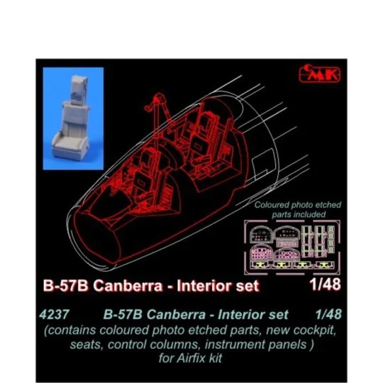 Martin B-57B Canberra - interior set AIR, 1/48 - CMK 129-4237