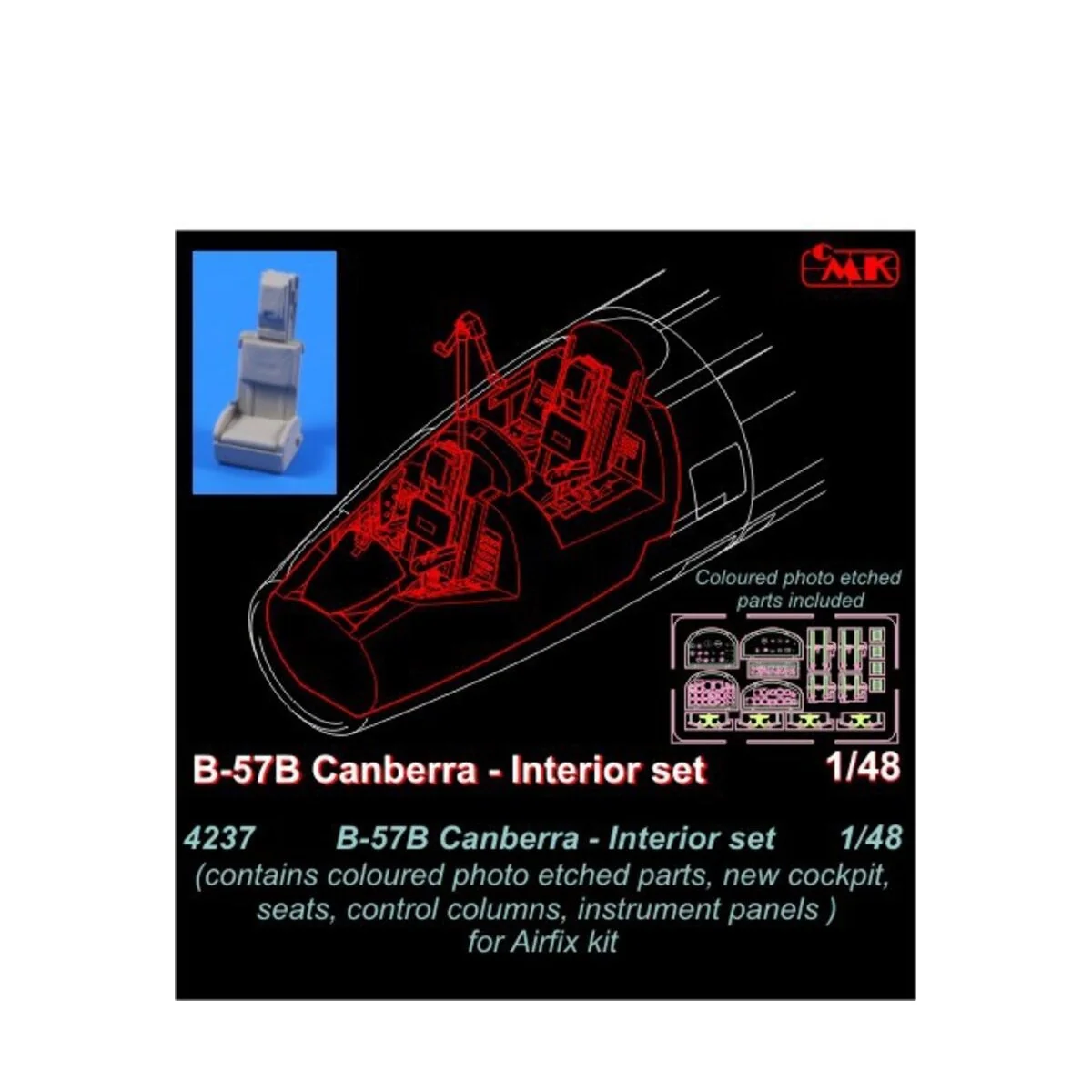 Martin B-57B Canberra - interior set AIR - CMK 129-4237