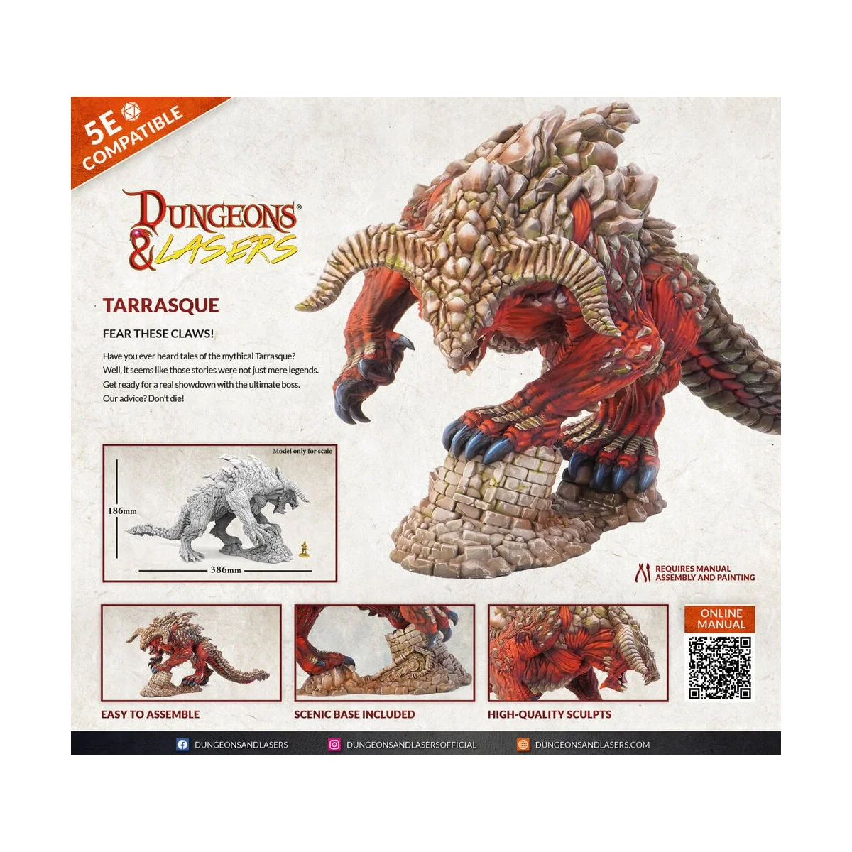 Dungeons & Lasers Miniatures: TARRASQUE - Archon Studio DNL0061