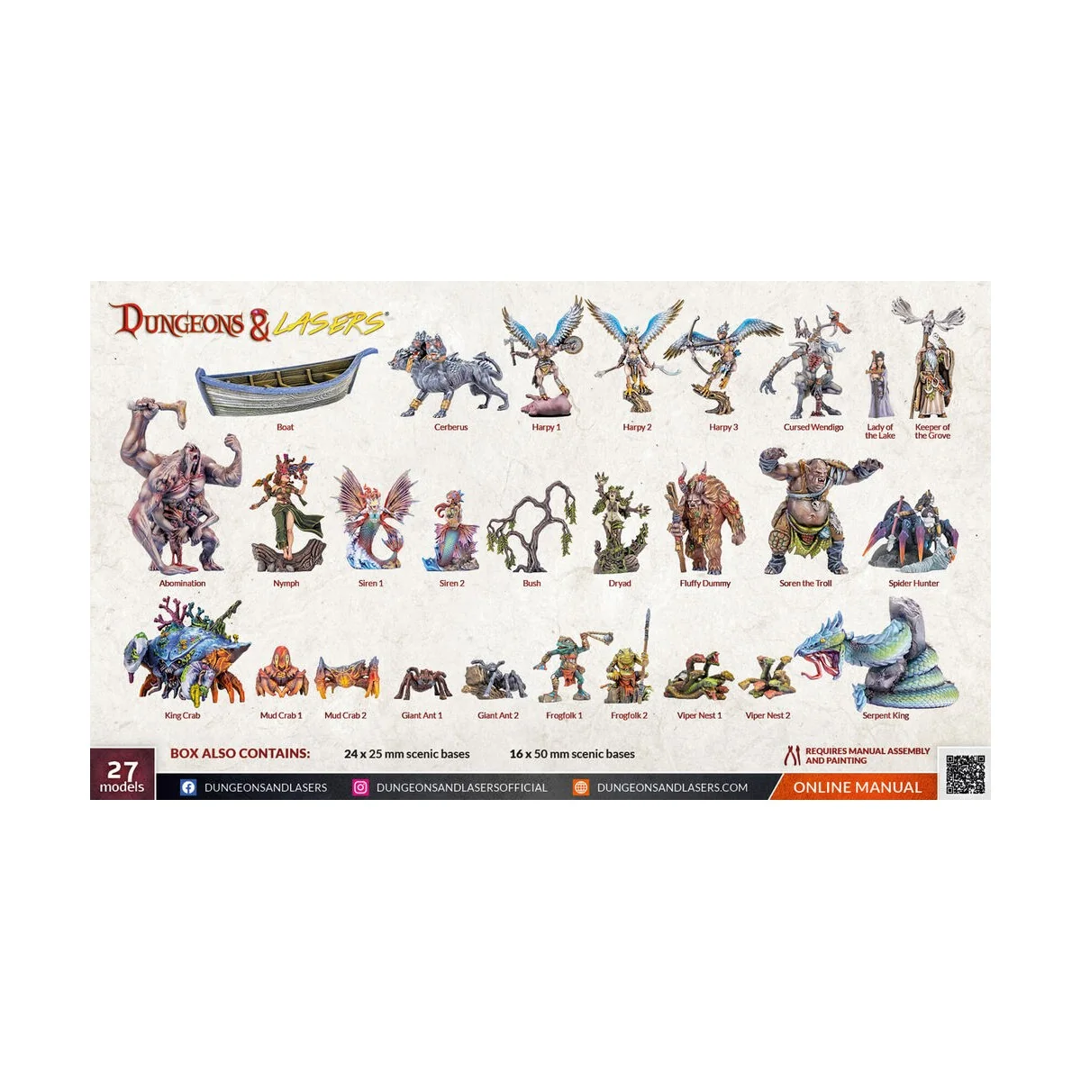 Dungeons & Lasers Miniatures: FANTASY MINIATURES SET - Archon Studi...