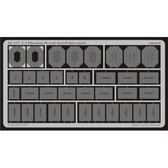 F-4 Phantom II etch stencil data mask - Eduard Accessories XL517