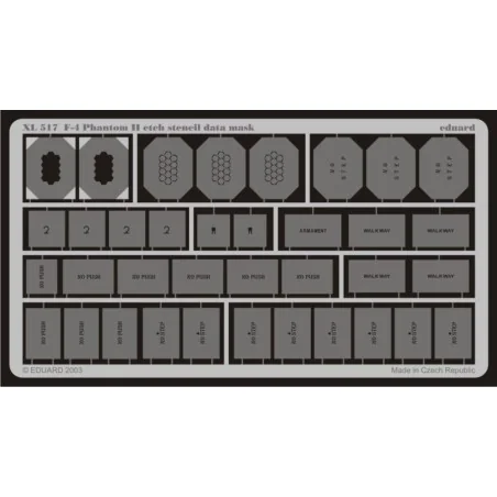 F-4 Phantom II etch stencil data mask - Eduard Accessories XL517