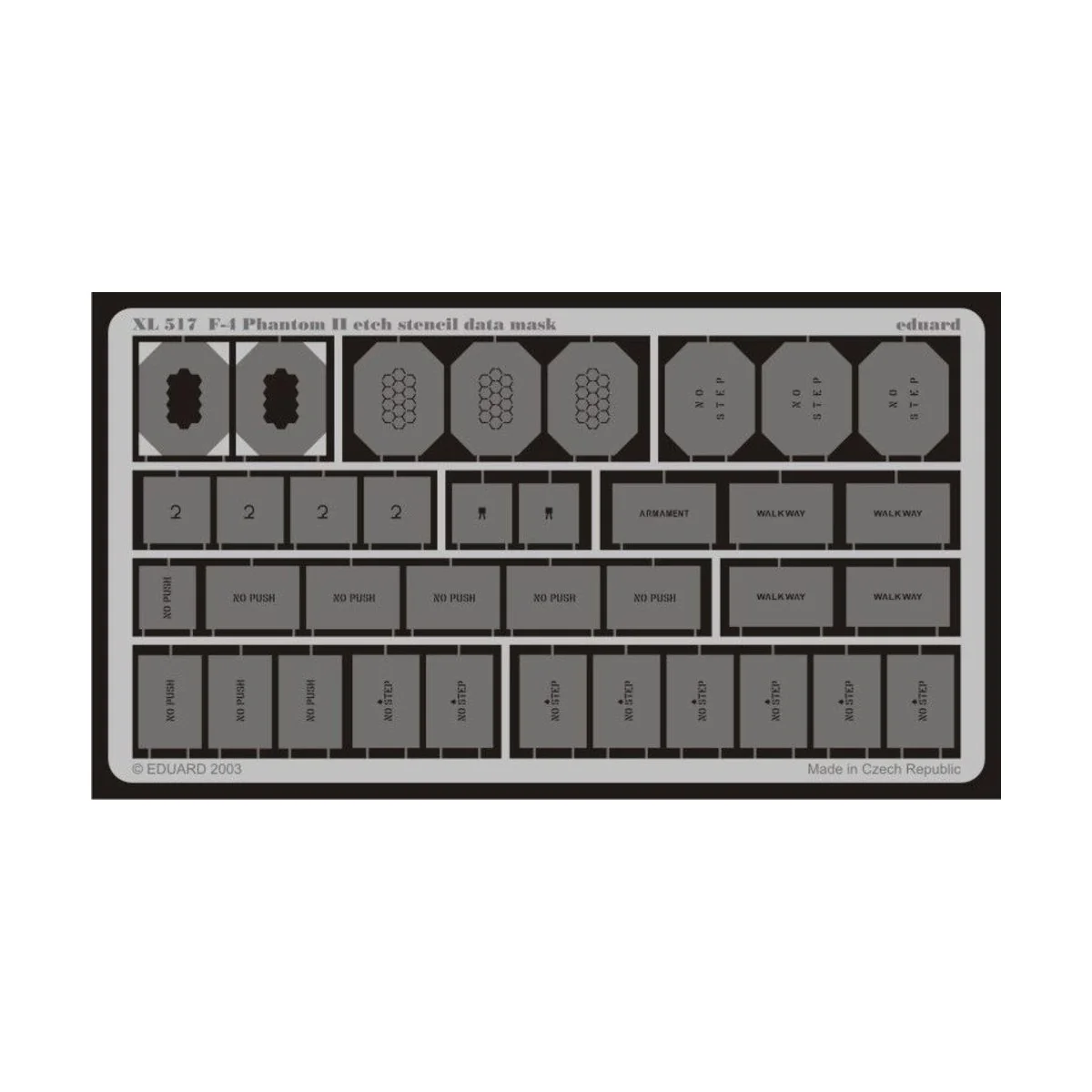 F-4 Phantom II etch stencil data mask - Eduard Accessories XL517