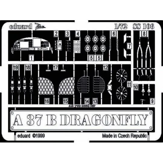 A-37 B Dragonfly, 1/72 - Eduard Accessories SS106