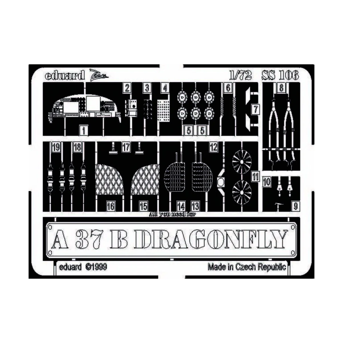 A-37 B Dragonfly - Eduard Accessories SS106