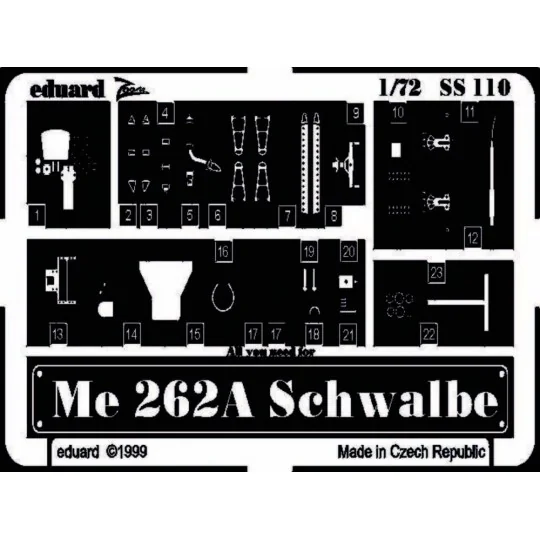 Me-262 A Schwalbe, 1/72 - Eduard Accessories SS110