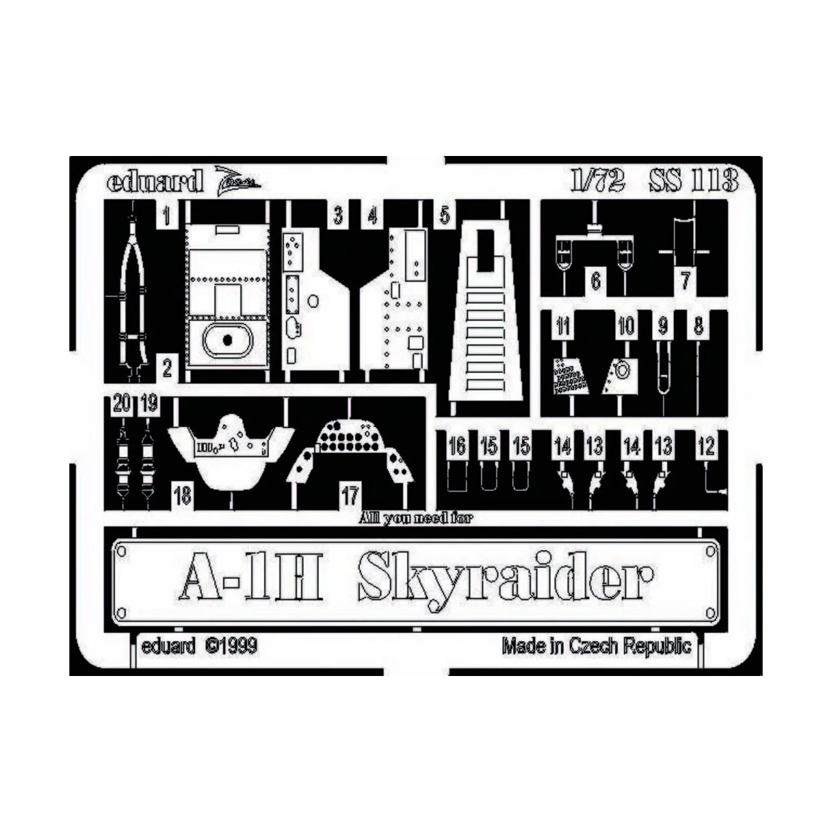 A-1H Skyraider, 1/72 - Eduard Accessories SS113