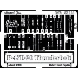 P-47D-20 Thunderbolt für Academy Bausatz - Eduard Accessories SS114