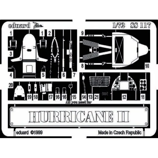Hurricane II, 1/72 - Eduard Accessories SS117