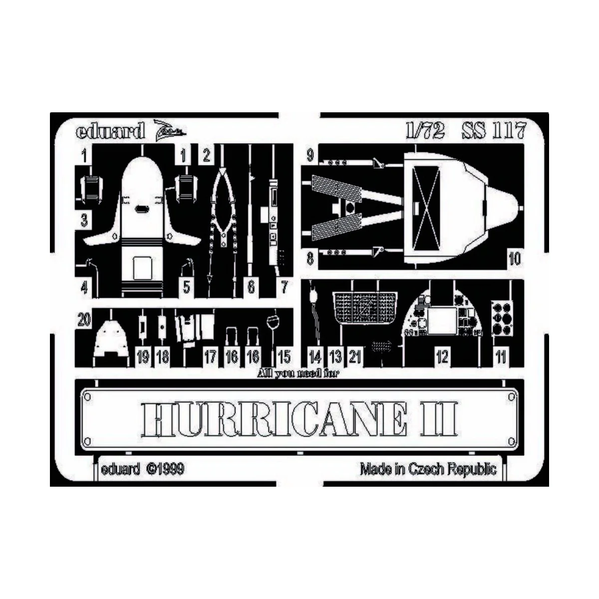 Hurricane II, 1/72 - Eduard Accessories SS117