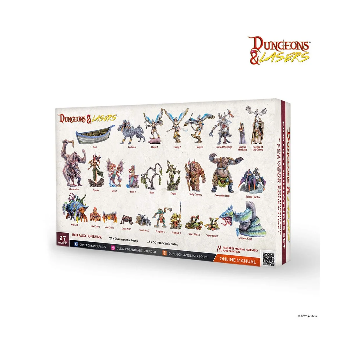 Dungeons & Lasers Miniatures: FANTASY MINIATURES SET - Archon Studi...