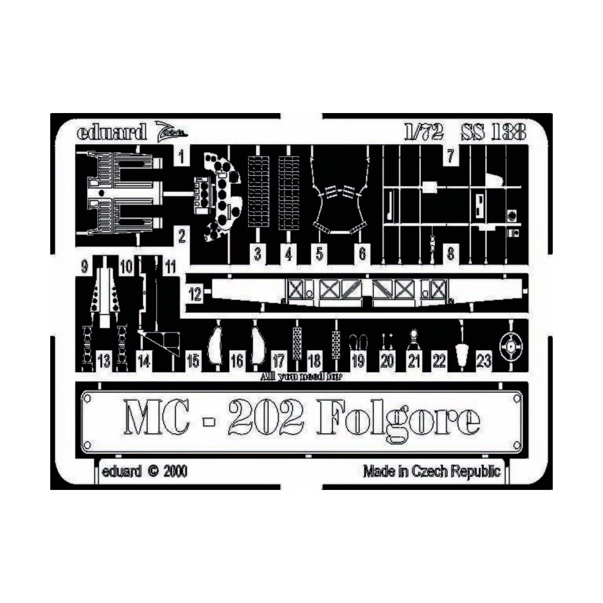 MC-202 Folgore, 1/72 - Eduard Accessories SS138 MC-202 Folgore, 1/72 - Eduard Accessories SS138