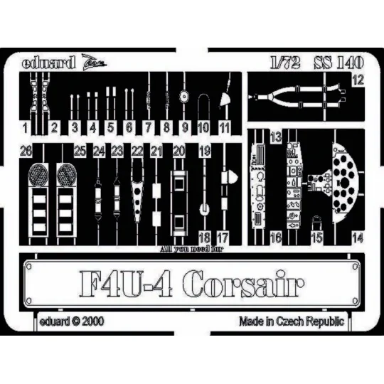 F4U-4 Corsair, 1/72 - Eduard Accessories SS140