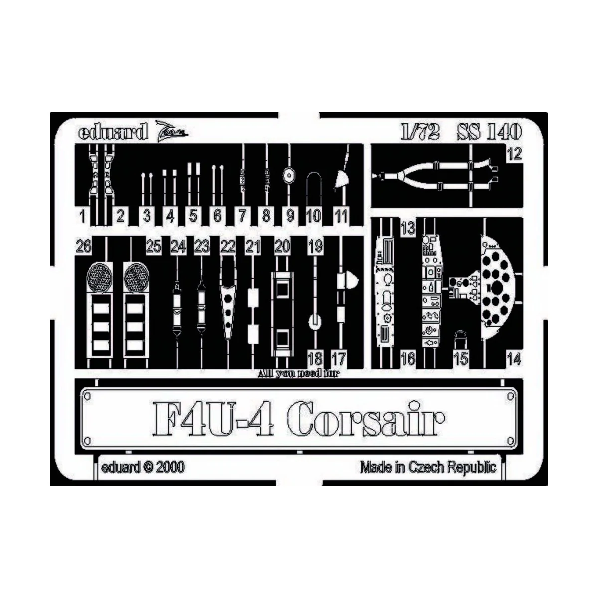 F4U-4 Corsair, 1/72 - Eduard Accessories SS140