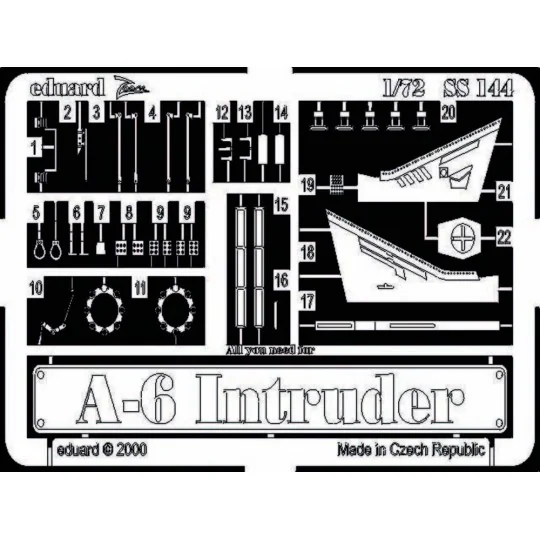 A-6 Intruder, 1/72 - Eduard Accessories SS144 A-6 Intruder, 1/72 - Eduard Accessories SS144