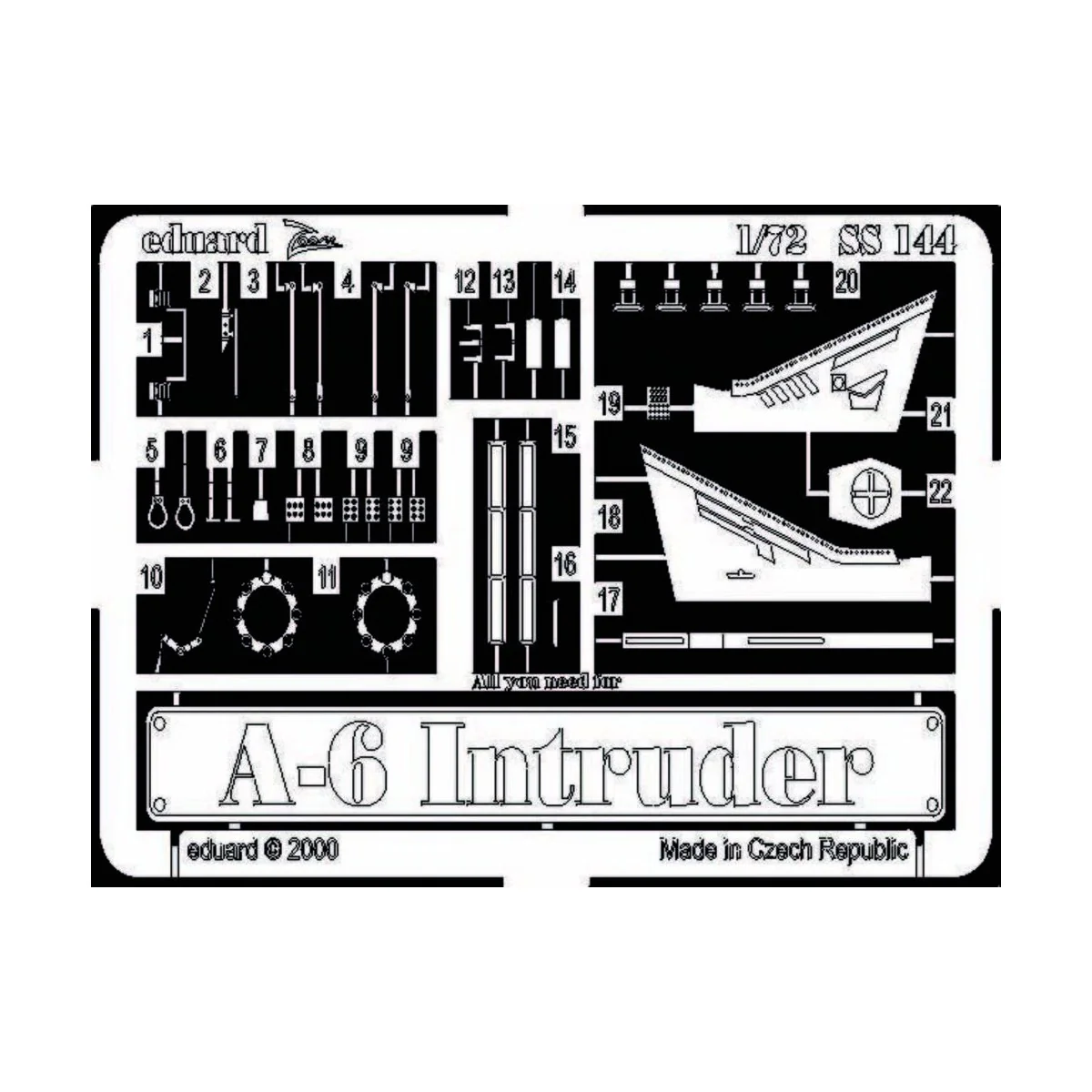 A-6 Intruder, 1/72 - Eduard Accessories SS144 A-6 Intruder, 1/72 - Eduard Accessories SS144