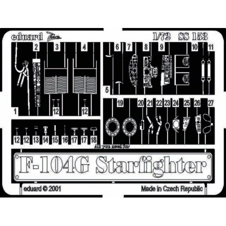 F-104G Starfighter, 1/72 - Eduard Accessories SS153