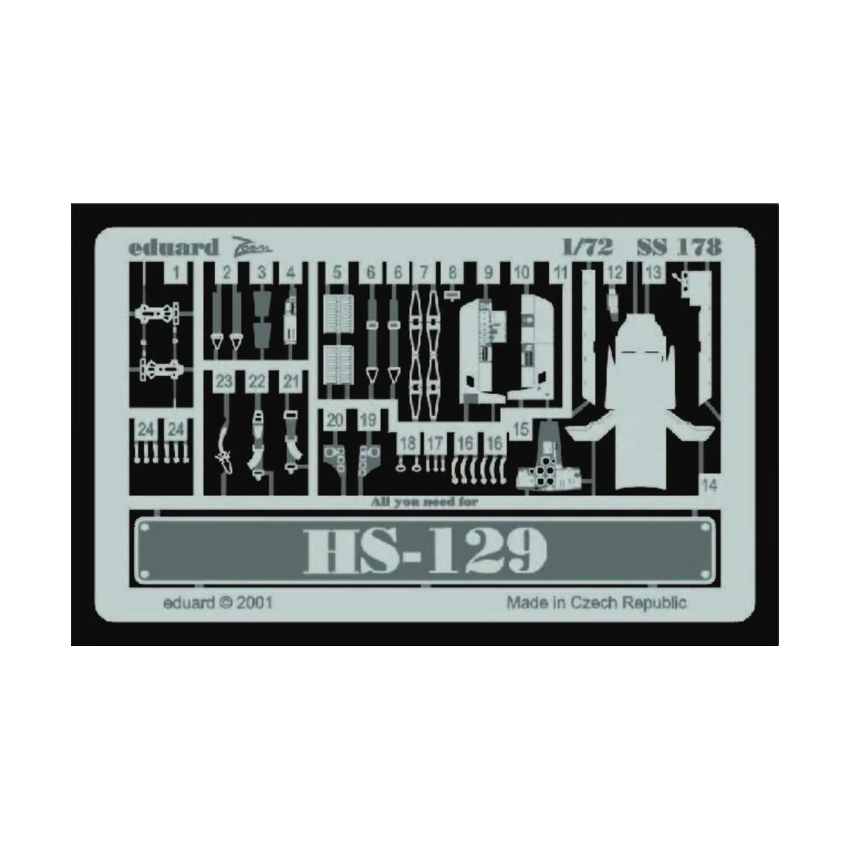 Henschel Hs-129, 1/72 - Eduard Accessories SS178