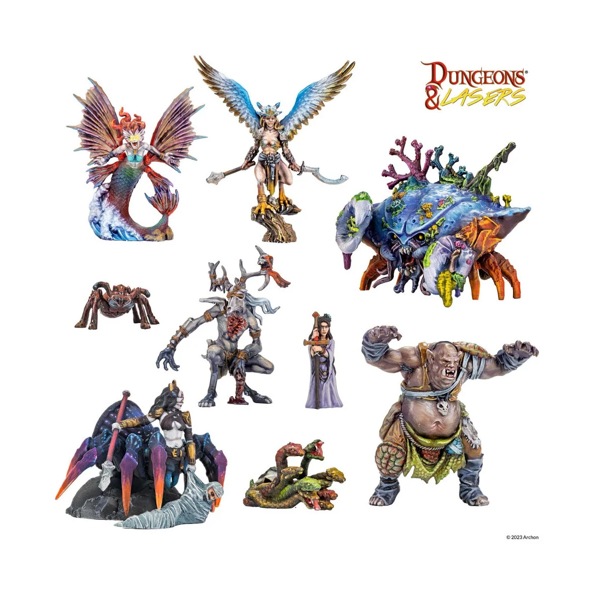 Dungeons & Lasers Miniatures: FANTASY MINIATURES SET - Archon Studi...